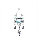 Blue Jeweled Candleholder