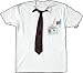 Office Space Initech Badge Neck Tie White T-shirt Tee