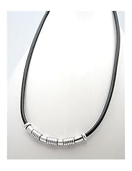 Rubber Necklace In 92.5 Sterling Silver