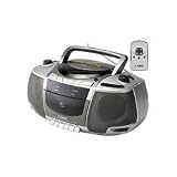 Coby Portable CD/Radio/Stereo Cassette Player/Recorder with Remote Control CXCD250, Silver