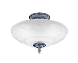 Hudson Valley 421-SP-FR, Americana Round Flush Mount Lighting, 3 Light, 180 Total Watts, Pewter