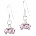 Lavender Genuine Swarovski Crystal Cluster Silver Earrings