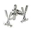 Crossed Clubs Golf Golfer Silver Cufflinks with Gift Box