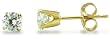14KT Yellow Gold 0.5 CTW Round CZ Four-Prong Earrings