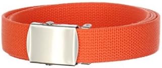 Solid Color Military Canvas Web Belt One Size Fits All - Bright Orange