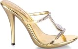 ECL03 by Pleaser Sexy 5 Heel Gold Jeweled Slides Pageant Shoes