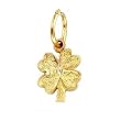 Four Leaf Clover Charm 14k Gold 9mm
