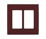 Leviton Renu REWP2-DG Two-Gang Screwless Snap-On Wallplate, Deep Garnet