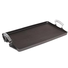 Keilen 9-by-16-1/2-Inch Cast Iron Reversible Griddle/Grill
