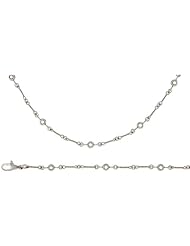18KT White DBY Blank Necklaces Length = 18
