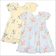 Girls Short Sleeve Tie Back Dress w/ Ruffles