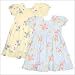 Girls Short Sleeve Tie Back Dress w/ Ruffles