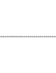 14k White Gold 18in 2.0mm Handmade Regular Rope Necklace Chain. Metal Wt- 5.44g