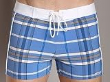 Sauvage Italian Microfiber Banded Swim Trunk Royal