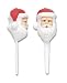 Santa Claus 3D Head Cake Picks - 6ct
