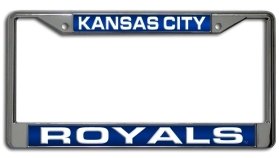Kansas City Royals Laser Cut Chrome License Plate Frame