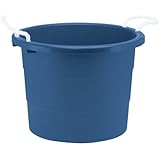 United Solutions TU0014 Nineteen Gallon Blue Rope Handle Tub-19 Gallon/71.9L Rough and Rugged Tub Featuring Rope Handles in Blue