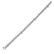 14K White Gold Diamond Accent Popcorn Link Bracelet - 7.5 inches