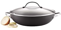 Anolon Professional Hard Anodised Covered Stirfry Wok, 30 cm