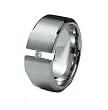 Stainless Steel Ring with Cubic Zirconia - Size: 8-12
