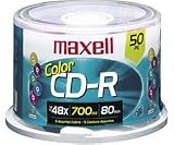 MAXELL CDR700-50Y 50-Disc CD-R Cakebox