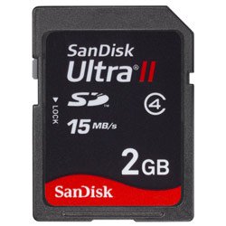 SanDisk SDSDH-2048-901 2 GB Ultra II Secure Digital Memory Card ( US Retail Package )