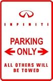 INFINITI PARKING sign * street car auto race