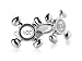 Novelty Hot and Cold Faucet Silver Cufflinks with Presentation Box