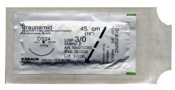 Braunamid Synthetic Suture / Needle Combinations - 40 cm - 3/0 Fine