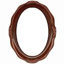 Dark walnut antiqued fancy oval - 8x10