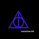 Deathly Hallows Harry Potter Car Window Decal Sticker Blue 4"