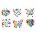 Rainbow Glitter Tattoos - 72 pieces