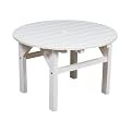 Lifestyle Round Accent Table White - 33"