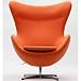 Lexington Modern Arne Jacobsen Egg Chair, Orange
