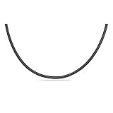 Sterling Silver 20 Inch 3mm Black Leather Necklace