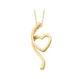 14K Yellow Gold Heart Pendant with Chain 31EPPyNO1dL. SL160 14K Yellow Gold Heart Pendant with Chain