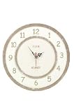 Jline-Horloge Ronde Riancy Bois Nat/Cr - 35 Cm