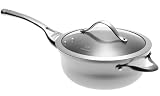 Calphalon Contemporary Stainless 3-Quart Chef's Pan with Glass Lid