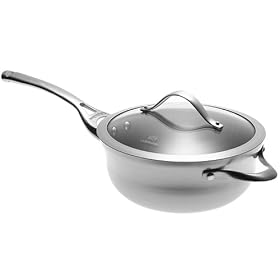 Calphalon Contemporary Stainless 3-Quart Chef's Pan with Glass Lid by Calphalon