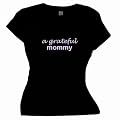 Flirty Diva Tees Woman's SoftStyle T-Shirt-A Grateful Mommy-Black