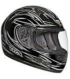 FiberGlass/Kevlar Motorcycle Helmet SNELL/DOT VegaTPinstripeSilver