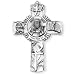 Fine Pewter Saint David 5-inch Wall Cross and Prayer Card