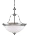 Nuvo Lighting 60/2561 Glenwood 4-Light Large Pendant with Satin White Glass, Brushed Nickel