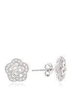 Alexandra Plata Pendientes Flower