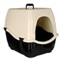 Bill' Cat Litter Tray Toilet With Hood - Black/Cream