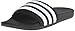 adidas Men's Adilette Comfort Slides Sandals, Black/White, 8