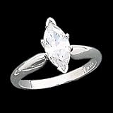 2.06 ct Marquise Diamond Engagement 14k Gold Ring G-I2(Laser-Drilled)