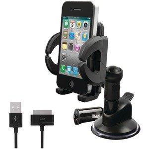 iLuv Universal Windshield Mount Kit with Power Combo Pack for iPod Touch, iPhone 1G, 3GS, 4 and Smart Phones - Black (iCC795BLK) iLuv Universal Windshield Mount Kit with Power Combo Pack for iPod Touch, iPhone 1G, 3GS, 4 and Smart Phones - Black (iCC795BLK)
