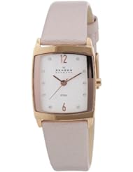 Skagen Womens 691SRLT Rose Gold Plated With Swarovski Elements Watch