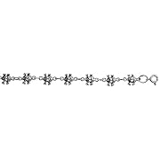 Sterling Silver Skull Charm Bracelet